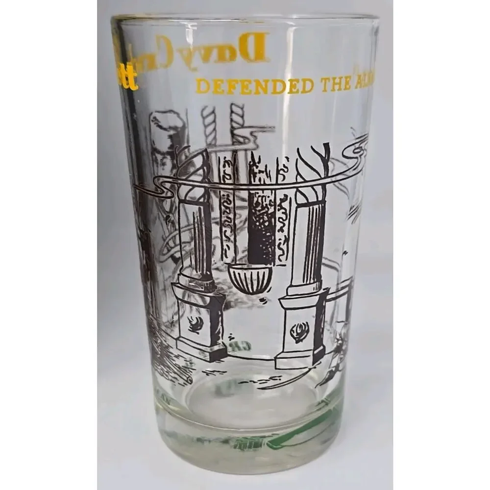 Vintage Davy Crockett Glass‎ Brown Tumbler Approx. Size: 5